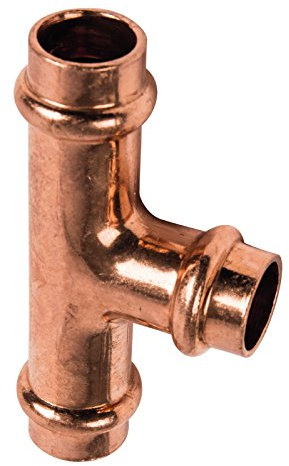 Sanitop-Wingenroth CU-Pressfitting Kupfer-T-Stück 5130 15 x 15 x 15, 1 Stück, 12757 8
