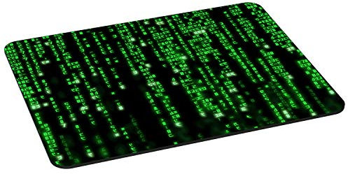 PEDEA Gaming und Office Mauspad - 350 x 280 mm - mit vernähten Rändern und rutschfester Unterseite, Matrix