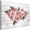 decomonkey Bilder Rose 120x80 cm 1 Teilig Leinwandbilder Bild auf Leinwand Vlies Wandbild Kunstdruck Wanddeko Wand Wohnzimmer Wanddekoration Deko Blumen Holz