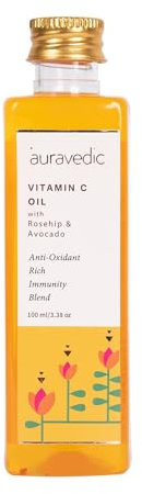 Auravedic Vitamin C Oil With Rosehip and Avacodo Face Moisturizer, 100ml