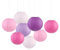 FGFG 25 Stück Rund Lampenschirm, Rund Papier Lampion, Weiße Papier Laterne, Handgefertigt Und Wiederverwendbar, Zum Dekorieren Von Geburtstagsfeiern, Verlobungen Oder Hochzeiten (Rosa)