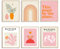 XBYGIMI Matisse Wandkunst und Boho-Wanddrucke, ungerahmt, minimalistische, ästhetische Bilder, Dekoration, rosa Druck-Set, orangefarbene Poster für Zimmer, 20,3 x 25,4 cm, 6 Stück