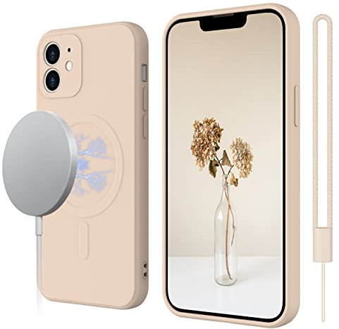 ElestBela iPhone 12 Hülle, Handyhülle iPhone 12 Case Kompatibel mit MagSafe, Magnetisch Hülle iPhone 12 Ultra Dünn, Kratzfeste Rundumschutz Magnetic Schutzhülle Hülle für iPhone 12 6.1'' Khaki