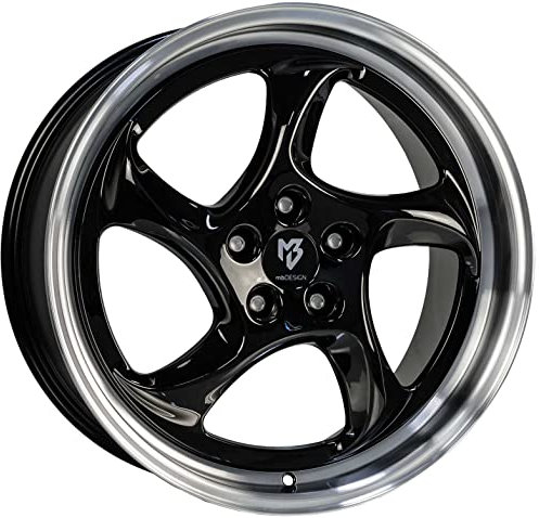 MB Design Felge TURBO 9.0Jx19 ET42 5x108 Glanzschwarz poliert kompatibel mit Ford Focus Kuga Mondeo Puma ST Puma