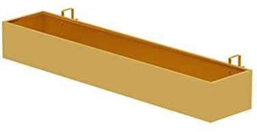 Balkonkasten-Pflanzgefäße, Geländer-Pflanzgefäß mit Haken, Balkon-Pflanzgefäße, Geländer zum Aufhängen, für Balkongeländer, Fensterdeck,Gold,100x20x13cm