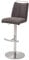 Robas Lund Barhocker Braun Stoffbezug drehbar 360°, Barstuhl höhenverstellbar, Giulia A
