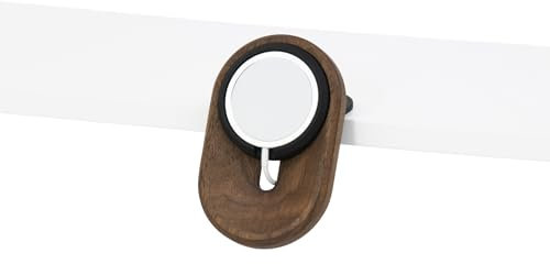 Oakywood Support pour téléphone et iPhone en Bois - Support pour téléphone Portable en Bois fabriqué à la Main - Compatible avec MagSafe et iPhone 12-16 - 12.3x8x8cm/4.8x3.1x3.1' - Noyer