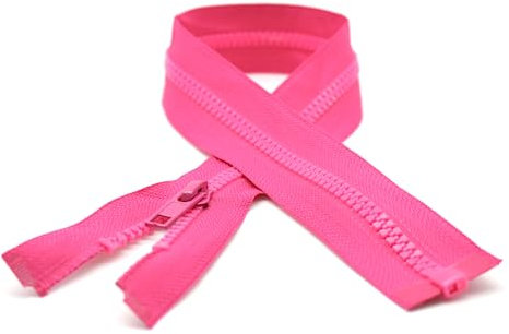 DOJA Barcelona | Teilbarer Reißverschluss Jacke | Pack 10 | 40cm | Rosa Magenta | Reißverschlüsse pro Meter zum Nähen