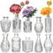 Deko Glas Kleine Vasen Set, 10 Stück Tischdeko Hochzeit Vase, Mini Tisch Deko Vintage Vase Glas, Konfirmation Kleine Vasen für Tischdeko,Vintage Flaschen,Blumenvase Deko Geburtstag,Wedding Decoration
