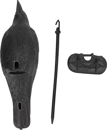 HERCHR Krähen-Köder, Simulation, Hofdekoration, PE-Krähen-Köder, Schwarze Stange, Wasserdichtes Material, Das Die Jagd Anzieht, um Vögel zu Verscheuchen