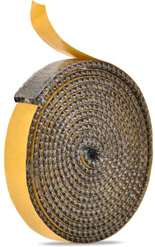 ALI2 Kamin Dichtband,3 mm x 1,5 cm x 2 m,Ofenrohr Dichtung,Dichtungsband Selbstklebend für Kaminofen,Ofenrohr,Kamintür