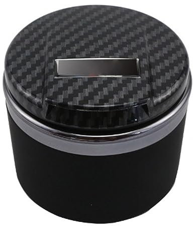 COAECJ Auto Aschenbecher für M-ercedes Ben z W124 W108 W213, Tragbare Rauchfrei Aschenbecher Geruchsdicht Geruchlos Spill-Free Zigarette Abfalleime, Innen Zubehör,Carbon Fiber Pattern