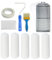 LIEKUMM 11-Piece Paint Roller Set, Includes 5 Roller Sleeves, Roller Frame, Paint Brush, Transparent Paint Tray, Masking Tape & Mulch Film – Ideal for Walls, Furniture, Ceilings & Renovation Projects