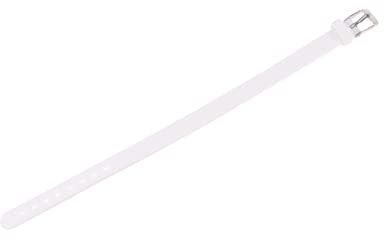 Toddmomy Kids Adjustable Silicone Wristband Solid Colour Bracelet Interval Holes for Boys Girls White Rubber Band Party