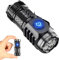 Okdance Three-Eyed Monster Mini Flashlight Super Power Mini Torch High Lumens Waterproof Portable Pocket Torch Rechargeable for Outdoor Hiking Camping(1PCS)