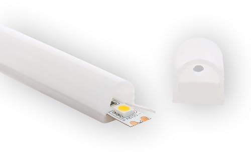 LEDKIA LIGHTING Tube Silicone Semi-Circulaire LED Flex Encastré pour Ruban jusqu'à 11 mm BL1513 10 m