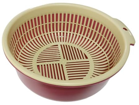 kesurpae Passoire PP Gadget de cuisine sûr et durable pour tous les jours en plastique Taomi BasketKitchen Passoire Cuisine Gadgets Passoires, Rose clair, moyen