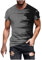 befristetes Angebot Sport Tshirt Herren Sommer Casual Oberteile Basic Rundhals Kurzarm Tee Shirts Lustig Bunte Sportshirt Baumwolle Vintage Tunika Tops Schnell Trocknende Laufshirt Männer