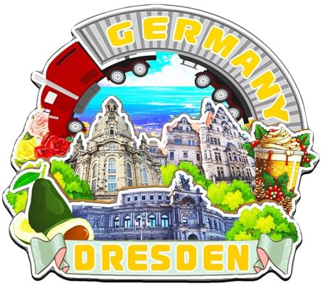 Orlaybar Dresden Deutschland Dekorativer Magnet 3D Kühlschrank Stadt Reise Souvenir Touristengeschenke Handarbeit Handwerk Kühlschrankmagnet Heimdekoration -4665