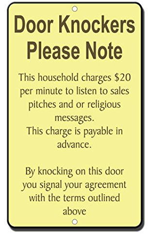 Biopracess Metal Warning Sign 8x12 Inches Doors Knockers Please Note Novelty Funny Notice Sign For Indoor Outdoor Yard Street Signs