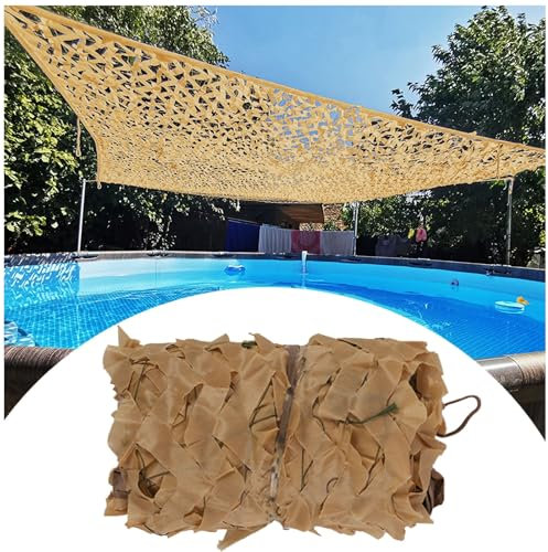 Filet de Camouflage pour Brise-Vue, Camo Rouleau de Treillis, Filet De Camouflage Anti-ultraviole, Idéal Le Camouflage, la Chasse, la décoration Jardin, la Ombrage, Auvents Terrasse(1x1.0m/3.2x3.2ft)