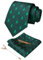 JEMYGINS Herren Weihnachts Krawatte Muster Woven Party Krawatte & Einstecktuch Set Grün Weihnachtsbaum