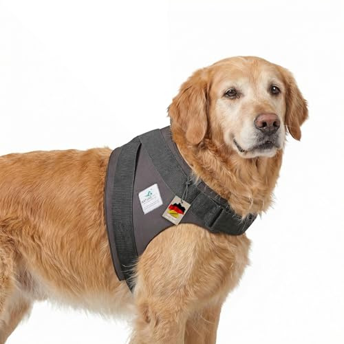 Nature Pet Schulterbandage für Hunde - Kompressionsbandage für die Schulter des Hundes bei Schulterluxation oder zur Post operativen Absicherung (Schwarz, XL)