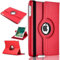 SU - Custodia in pelle con supporto girevole a 360° per Apple iPad Air 3 2019 di terza generazione e iPad Pro 10.5 2017 A1701 A1709 con funzione accensione/spegnimento automatico + penna stilo (rosso)