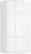AKORD Armario esquinero con altillo S100 Blanco 100 cm con 6 Puertas y 9 estantes Acabado en Blanco 100x50x234 cm