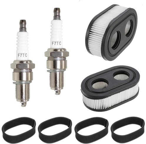 HUAREW 2ST Luftfilter Rasenmäher und 2ST Zündkerzen für Briggs Stratton Motoren 550E 550EX Eco-Plus 575EX Series Ersetzt 798339 593260 798452 093000er 09P0000er Motor 4247 5432 5432K
