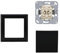 Jung Serie LS Komplett-Set Schwarz: LS981SW Rahmen 1fach + 506U Wippschalter Universal Aus-Wechsel + LS990SW Wippe