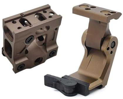 PBTMCD Tactica QD Flip Up Lupe Zielfernrohrmontage & Riser Erhöhte Basis Combo, Fit for G33 G43 G45 3X Mirco6X Lupe & T1 T2 Visier