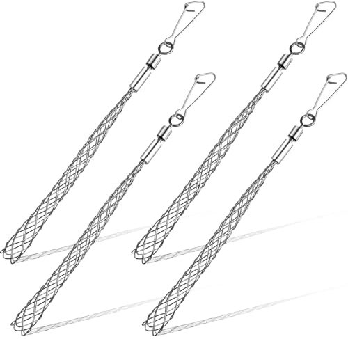 Gisafai Drahtziehgriff für Kabelzüge, 1,9 cm, Metall-Kabelzieher, Socken, Drahtziehwerkzeuge für elektrische Griffe, leichte und schwere Kabel, 4 Stück