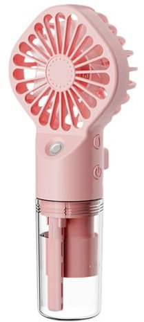 XUQEAYWD Ventilador de niebla portátil de mano, 16 x 7 x 4 cm, ventilador de mano USB con niebla de agua, mini ventilador recargable con 4 velocidades para viajes, oficina al aire libre 03