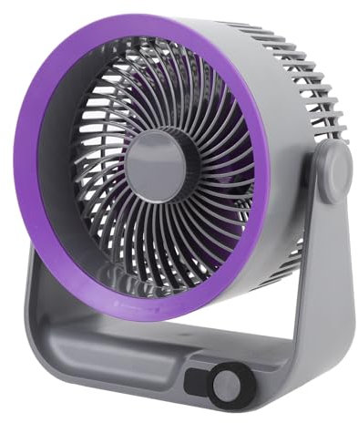 Table Fan for Bedroom, Quiet Air Circulator Fans for Whole Room, 180° Adjustable Tilt, 100 Speeds & Strong Airflow, 4000mAh Rechargeable, 24H Work, Desktop Fan for Home