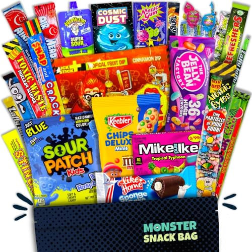 30 Amerikanische Süßigkeiten aus den USA in einer Box auch als Geschenk oder zum Geburtstag - TikTok Süssigkeiten XXL Mix mit American Candy