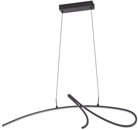 Eglo LED Pendant lamp Cardoncito, Dining Table Light | ceiling light with Dip Switch, metal black, warm to cool white, 2400 lumens