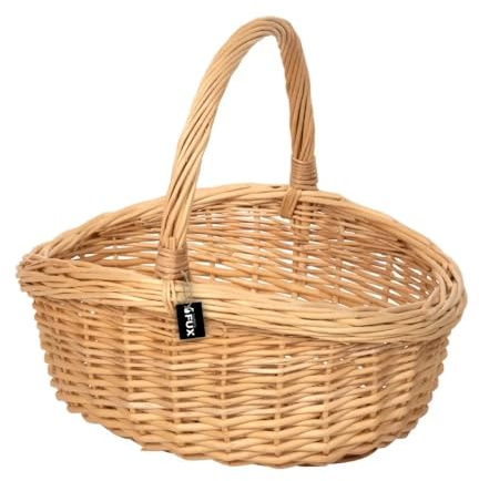 Handkorb Weide oval klein geflochten Geschenkkorb Allzweckkorb 35x28cm