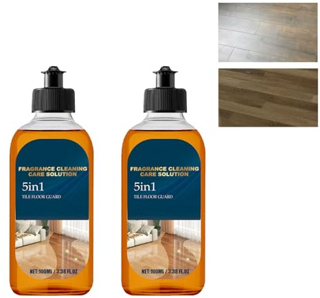 Multi-purpose Cleaner, 5-in-1 Floor Cleaner, Wood Floor Cleaner, Tile Grout Cleaning Liquid, Fragrance Cleaning Care Solution, Effective Stain Removal, Restores Shining, Long-lasting Fragrance (2pcs)