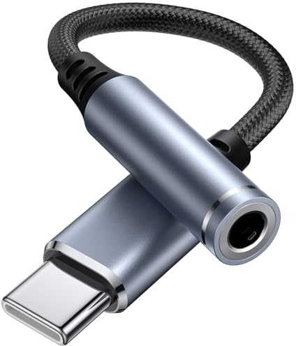 USB to 3.5mm Jack Audio Adapter, External Sound Card USB to Aux Adapter with 3.5mm Aux Stereo Converter, TRRS Aux Headphone Microphone Converter Compatible with PC, Laptop, Tablet, Headphone, PS4 (1)