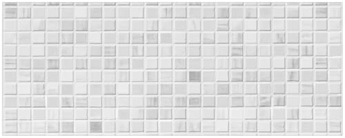 Wallario Küchenrückwand selbstklebend 115 x 50 cm, Motiv: Fliesen im Bad weiß-grau | Spritzschutz abwischbar & pflegeleicht
