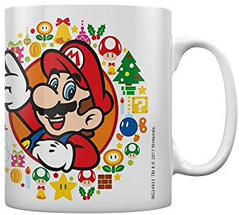 Super Mario MG24933 - Happy Holidays - Mug, Céramique, Multicolore, 11 oz/315 ML