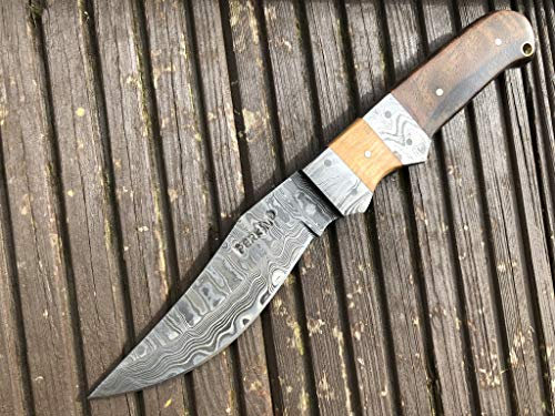 Perkin Couteau Damas à Lame Fixe Couteau de Chasse de 25,4 cm
