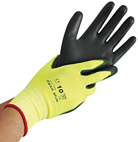Schutzhandschuh, Nylon-Feinstrick-Arbeitshandschuh, Top-Mechaniker-Handschuhe, Größe 9 (L), 2 Paar