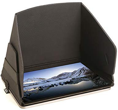 Collapsible Molded iPad Pro 11 Sun Shade and Privacy Hood - Compatible With iPad 11 Inch - Case Travel Cover - Sun Shield Protector Monitor Hood - MADE IN USA
