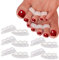 Mcvcoyh10 Pcs Gel Hammer Toe Crests Pads Silicone Toe Straightener Cushion Support Pain Relief for Hammer Toe, Overlapping Toes, Curled Toe-3 Loops