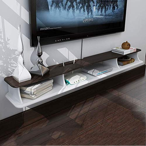 FHKBB Wall-mounted Media TV Console Floating Audio/Video TV Rack Cable Box Router Component Shelf Remote Control DVD Player Wall Mount Shelf (Size : 140cm)