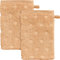 Erwin Müller Walk-Frottier Waschhandschuh 2er-Pack Baden Baden apricot Größe 15x21 cm - extra saugstark, schnell trocknend, samtweich