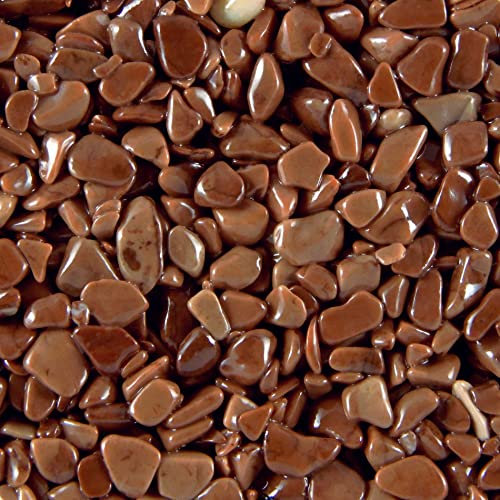 Terralith Steinteppich Marmor Komplett-Set für 1qm - Körnung: fein - 2-4mm mit Epoxidharz Bindemittel - für Innen in braun (bruno)