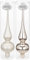Christbaumspitze Glas 26cm hoch, D=6cm x 1 Stück Sortiert Weihnachtsbaumspitze Creme Silber